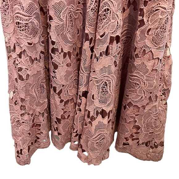 Lulu’s Nora Lee Dusty Rose Sleeveless Lace Midi Barbiecore Dress size S - Picture 8 of 14